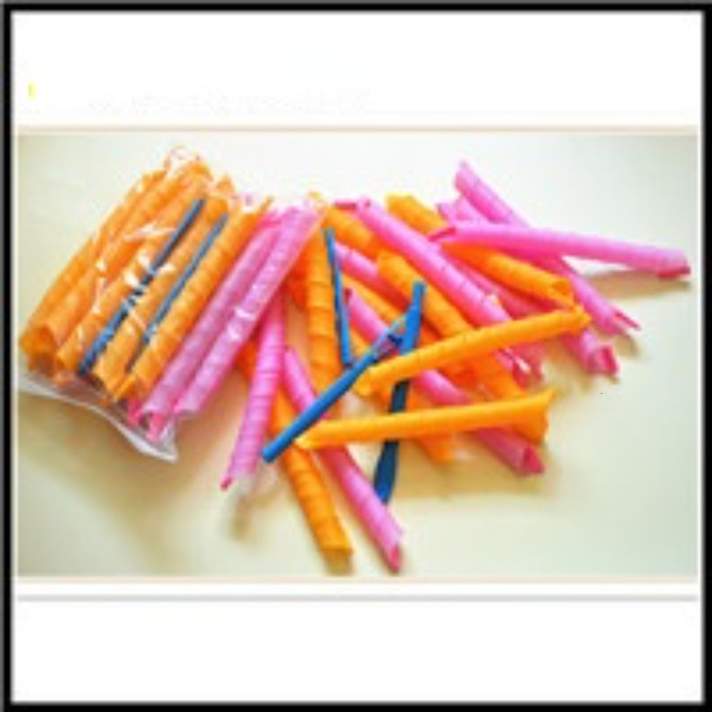 Hair Rollers Hair Rollers Snail Shape Not Waveform 52CM 18Pcs 3 Sticks Spiral Round Curls Hair Curler Soft Hair Curler Bendy Hair Rollers DIY 230505