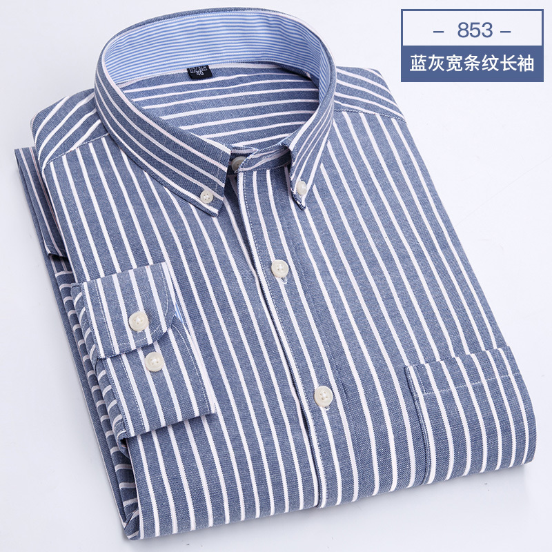 Men's Casual Shirts New Excellent Mens Oxford Business Casual Plaid Shirts and Tops Office Style Male Colorful Long Sleeve Shirt Clothes 230505