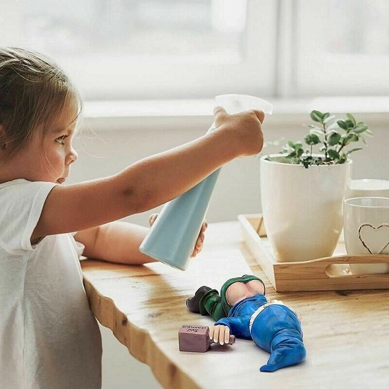 Garden Decorations Creative Drunk Garden Gnome Patio Ornament Funny Rude Drunken Disorderly Statue Figurine Elves Pixie Bonsai Decoration 230504