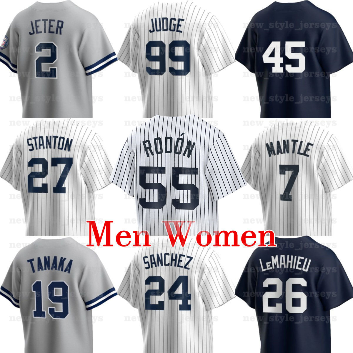 99 Aaron Judge Baseball Jerseys Derek Jeter Carlos Rodon Gerrit Cole Josh Donaldson LeMahieu Harrison Bader Giancarlo Stanton Anthony Rizzo Oswald Peraza