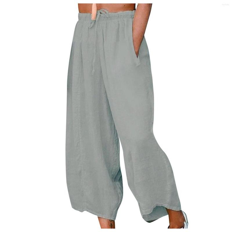 Women' Pants Autumn Cotton Linen Capri Women Loose Classic Solid Color Mid Waisted For Calf-length Grey Trousers, Black
Women' Pants Autumn Cotton Linen Capri Women Loose Classic Solid Color Mid Waisted For Calf-length Grey Trousers, Black