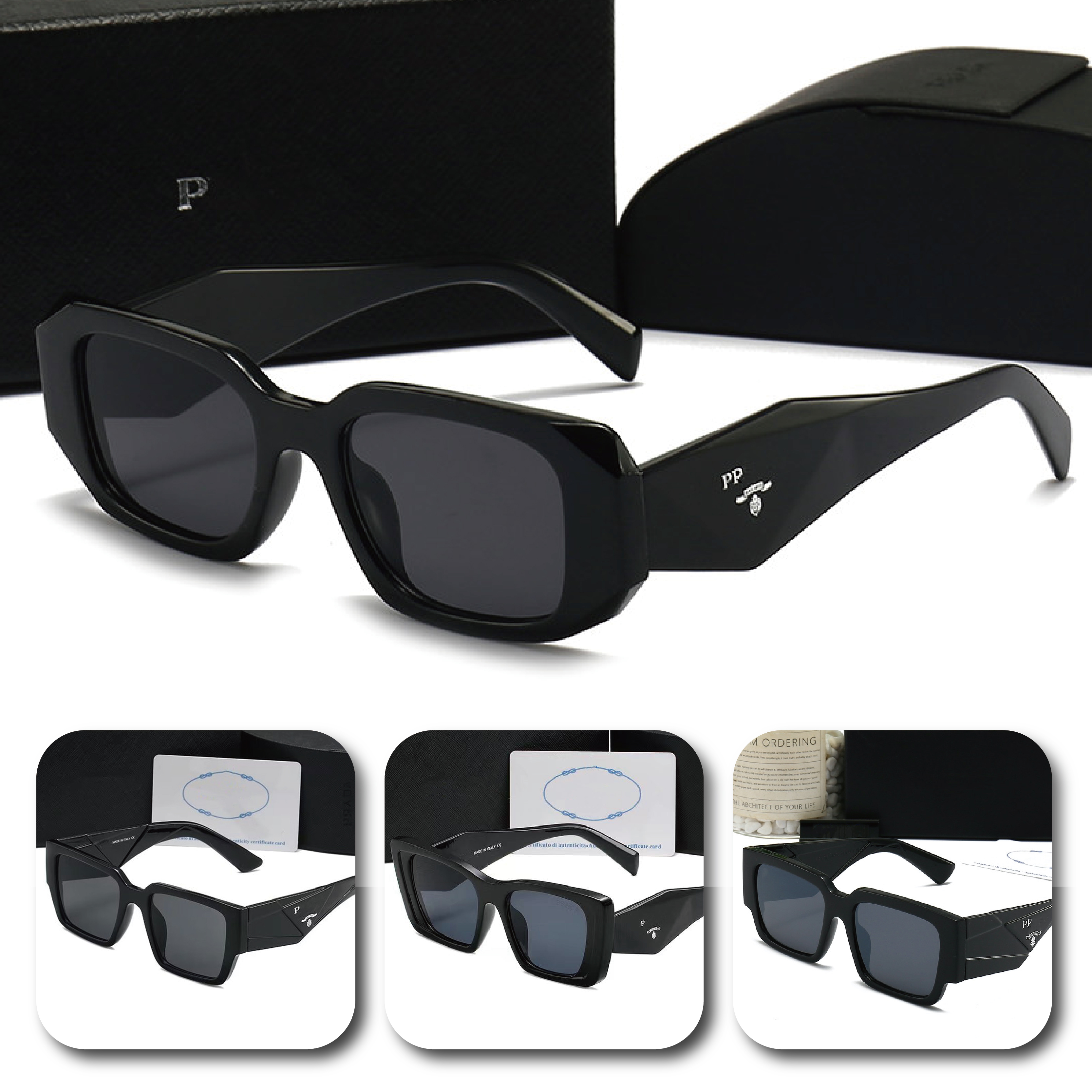 Square sunglasses HD nylon lenses UV400 Anti-radiation street fashion beach catwalk suitable for all wear matching style designer sunglasses unisex with box
Square sunglasses HD nylon lenses UV400 Anti-radiation street fashion beach catwalk suitable for all wear matching style designer sunglasses unisex with box