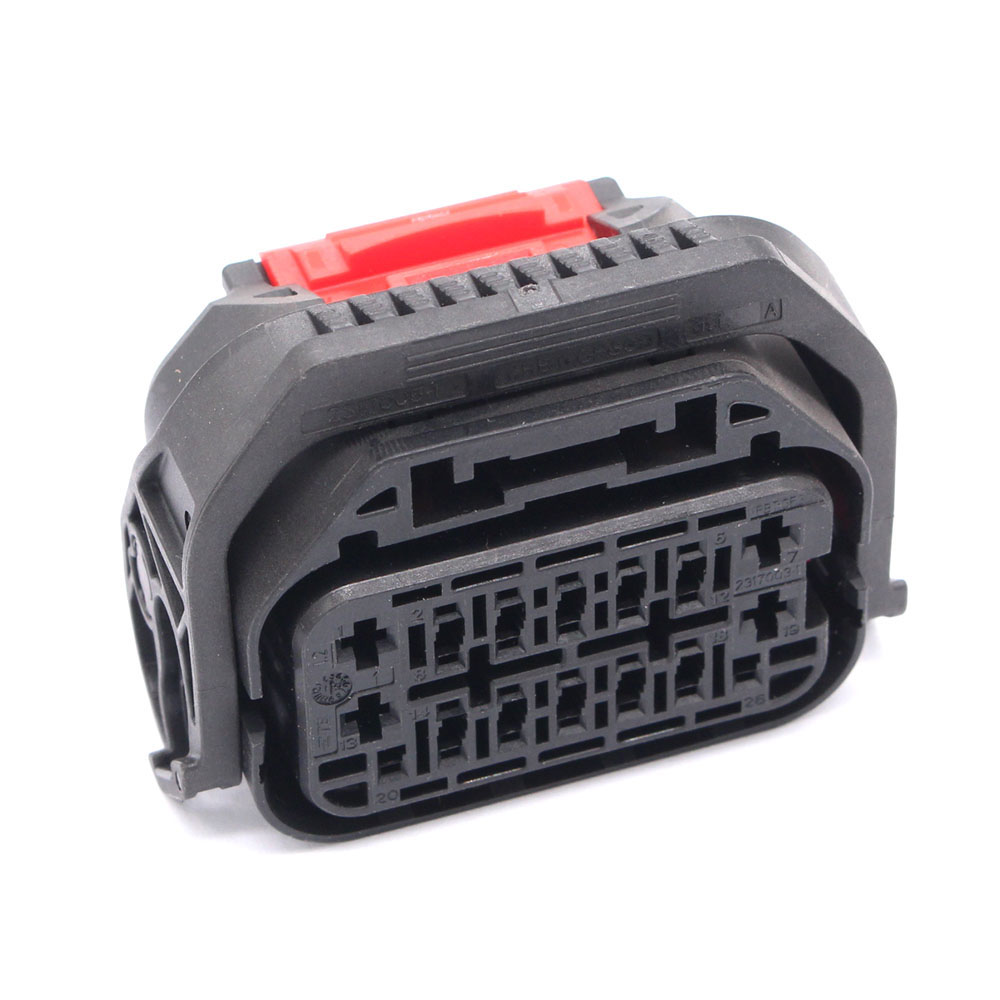 2317003-1 TE AMP 26 Pin Black Female Waterproof PBT GF30 For Electrical Connector