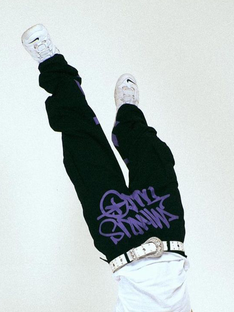 Men's Jeans Y2K Harajuku Hip Hop Letter Graphic Print Baggy Black Pants Mens 2023 Punk Rock Wide Leg Trousers Streetwear 230504