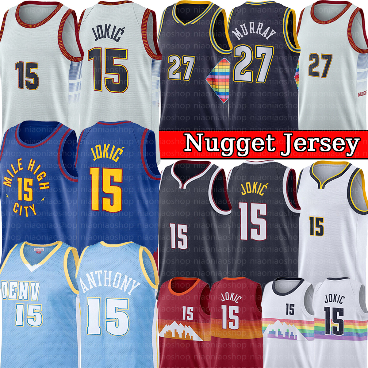 Nikola Jokic''Nuggets" Basketball Jersey Jamal Murray Carmelo 15 Anthony Denvers Nugget Stitched Jersys Retro Mens 2022-23''nBa" City Black White Shirt, With logo jersey
Nikola Jokic''Nuggets" Basketball Jersey Jamal Murray Carmelo 15 Anthony Denvers Nugget Stitched Jersys Retro Mens 2022-23''nBa" City Black White Shirt, With logo jersey