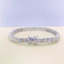 Hot Selling Man Gra Certificates 5mm Stone Vvs Moissanite Diamond Tennis Bracelets for Gift
