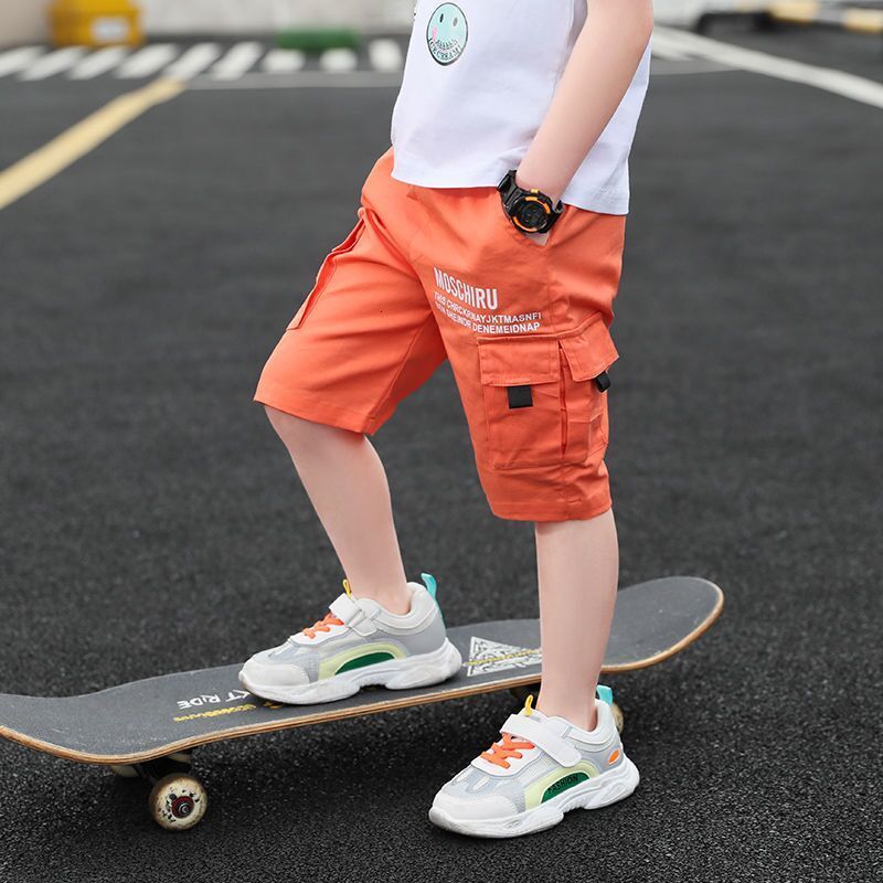 Shorts EACHIN Baby Boys Shorts Casual Solid Colors Elastic Waist Boy Pants Summer Calf Length Kids Trousers Soft Pants Children Clothes 230504