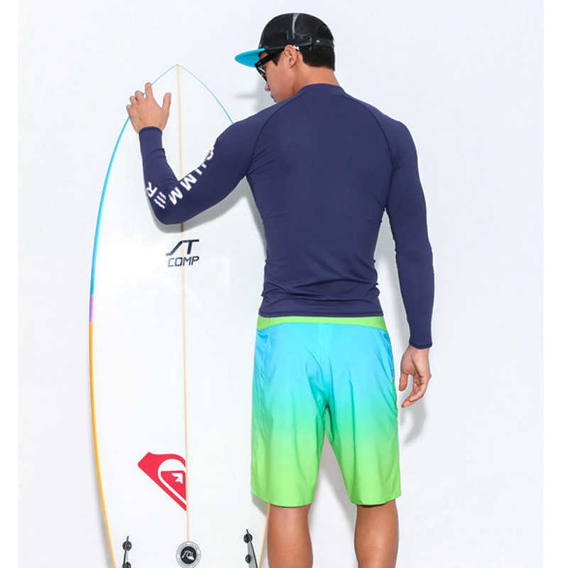 Wetsuits Drysuits SAILBEE Protect Surfing Rash Guard Men Swimwear Long Sleeve Swimsuit Mens Rash guard Surf Shirt For Swimming Sail drop shipping J230
