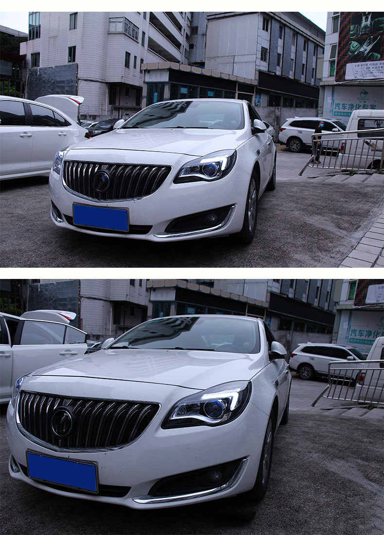Headlights Assembly For Buick Regal GS 2014-2016 High Configuration LED Daytime Running Light Lens Xenon Lamp