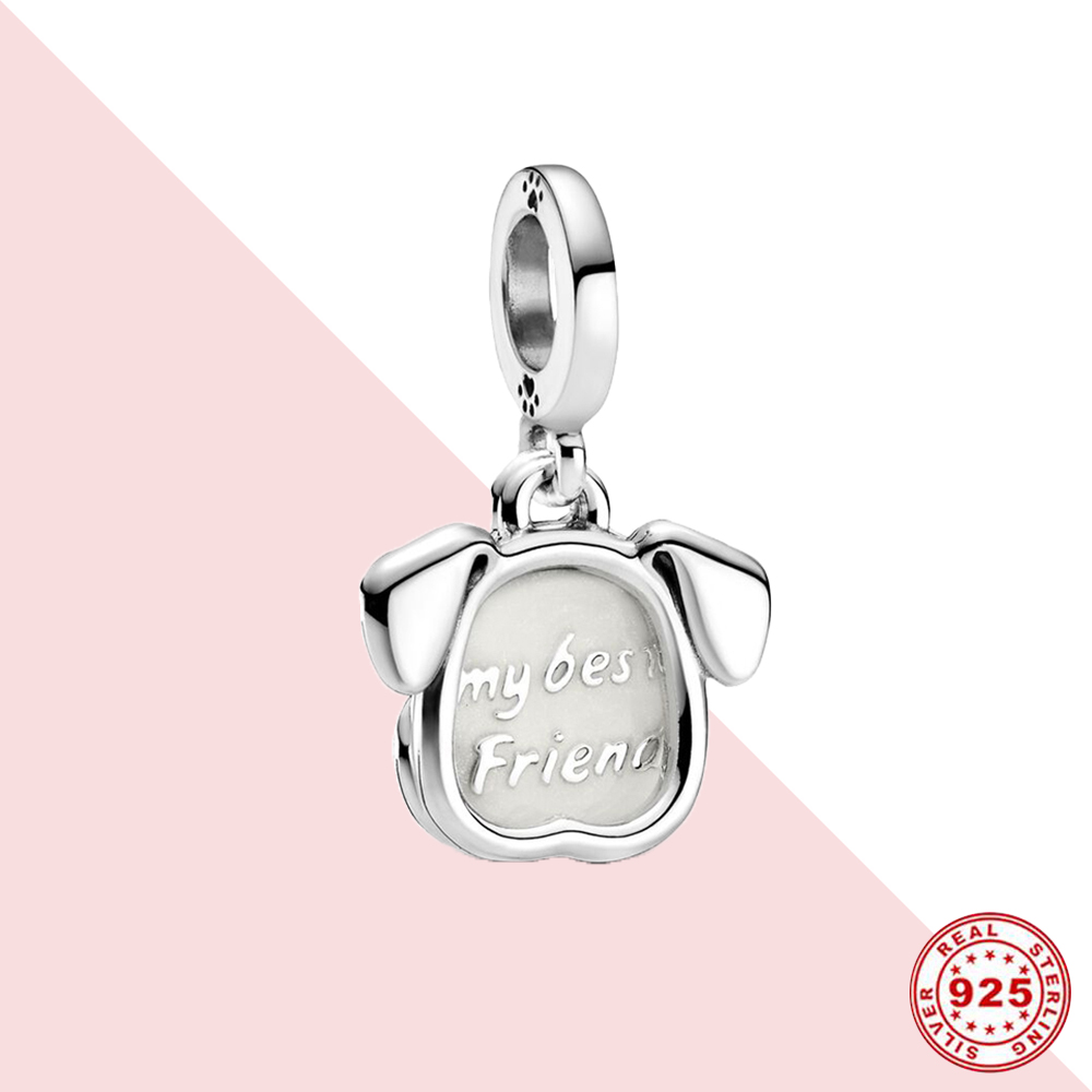 925 Sterling Silver Cute Dog Puppie Cat' Claw Pendant Charm I Suitable for Women' Bracelet Necklace Diy Jewelry Gift