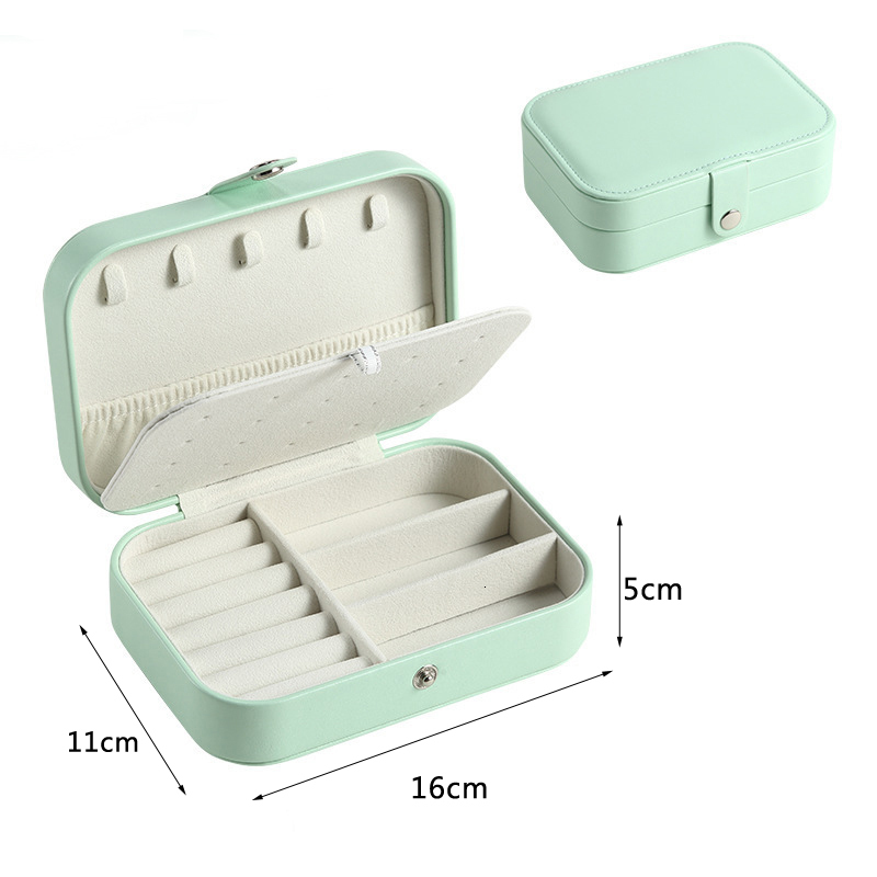 Jewelry Boxes Fashion Mini Jewelry Display Case Ring Box Cabinet Armoire Portable Organizer Case Travel Storage Joyeros Organizador De Joyas 230505