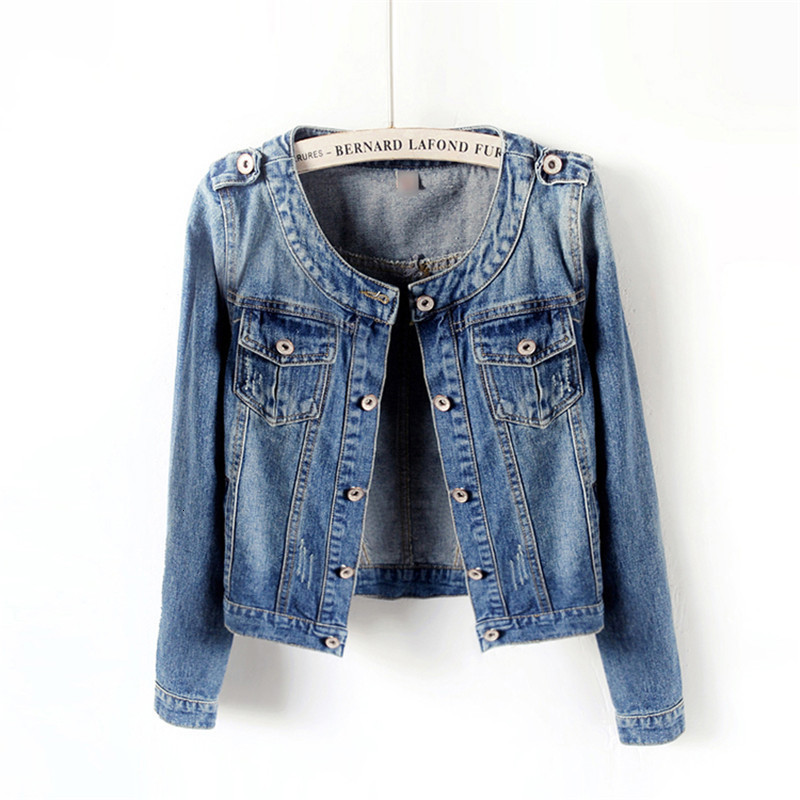 Women's Jackets New Autumn Women Denim Jacket Long Sleeve Casual Jeans Jacket Bomber Vintage Short Jacket Outerwear 6XL P1019 230505
