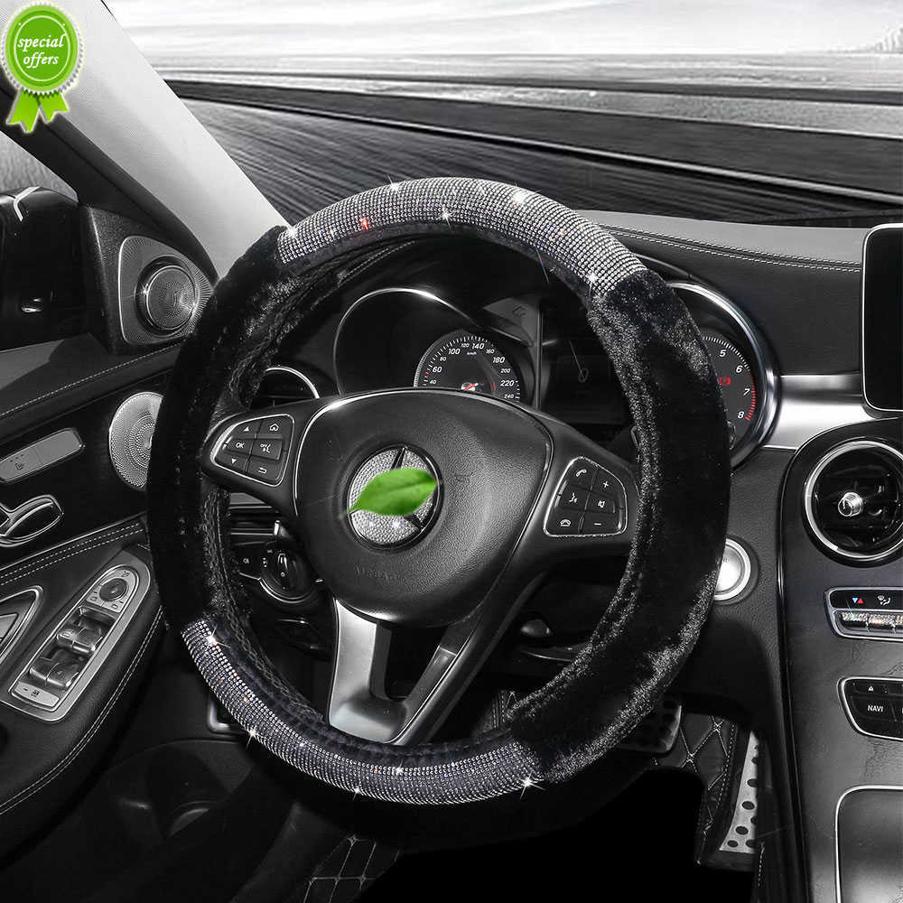 New Luxury Rhinestone Car Steering Wheel Cover Plush Car Auto Grip Winter Warm Bling Car Accessories Interior for Girl Women
New Luxury Rhinestone Car Steering Wheel Cover Plush Car Auto Grip Winter Warm Bling Car Accessories Interior for Girl Women