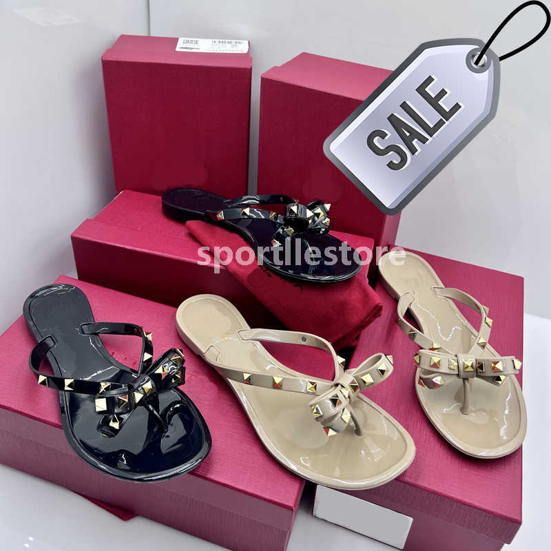 Bow Women's Flip-flops Black Quality Sandals Summer Beach Riveted Slippers Fashion Casual Flat Bottom Nail Shoes Valentinoe''Valentinoity QSR7 UA9B
Bow Women's Flip-flops Black Quality Sandals Summer Beach Riveted Slippers Fashion Casual Flat Bottom Nail Shoes Valentinoe''Valentinoity QSR7 UA9B