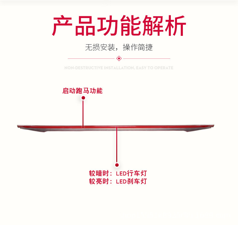 For C class C180 C200 C260 C300 20 15-20 21 Retrofitting Trunk Through Taillights Running Dynamic Rear Taillights