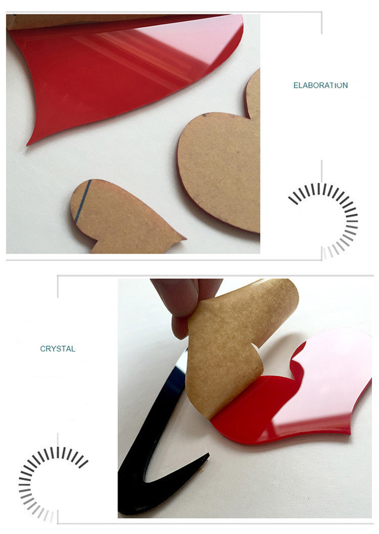 Wallpapers 5 Size Romantic Rose For Love 3D Acrylic Decoration Wall Sticker DIY Art Wall Poster Home Decor Bedroom Bathroom Wallstickers 230505