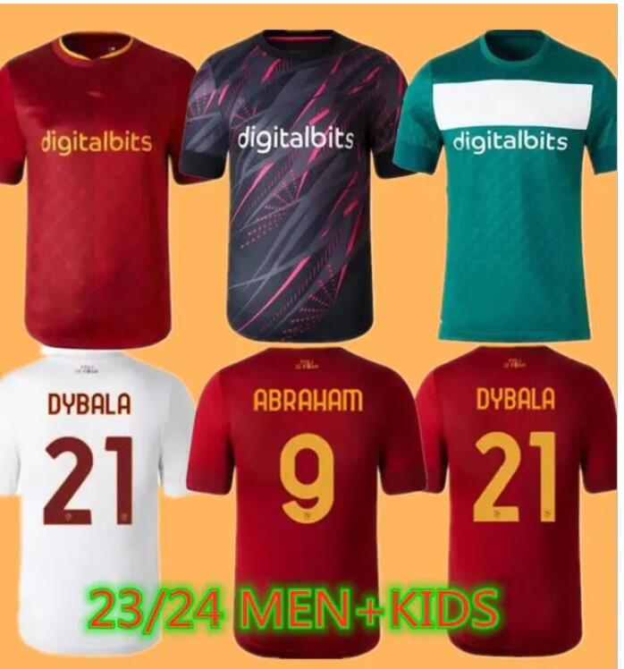 22 23 24 DYBALA romas Soccer jerseys maglia Pellegrini belotti CELIK Abraham 2022 2023 2024 HOME away 3rd jerseys MANCINI KUMBULLA men kids kit Football EL SHAARAWY
22 23 24 DYBALA romas Soccer jerseys maglia Pellegrini belotti CELIK Abraham 2022 2023 2024 HOME away 3rd jerseys MANCINI KUMBULLA men kids kit Football EL SHAARAWY