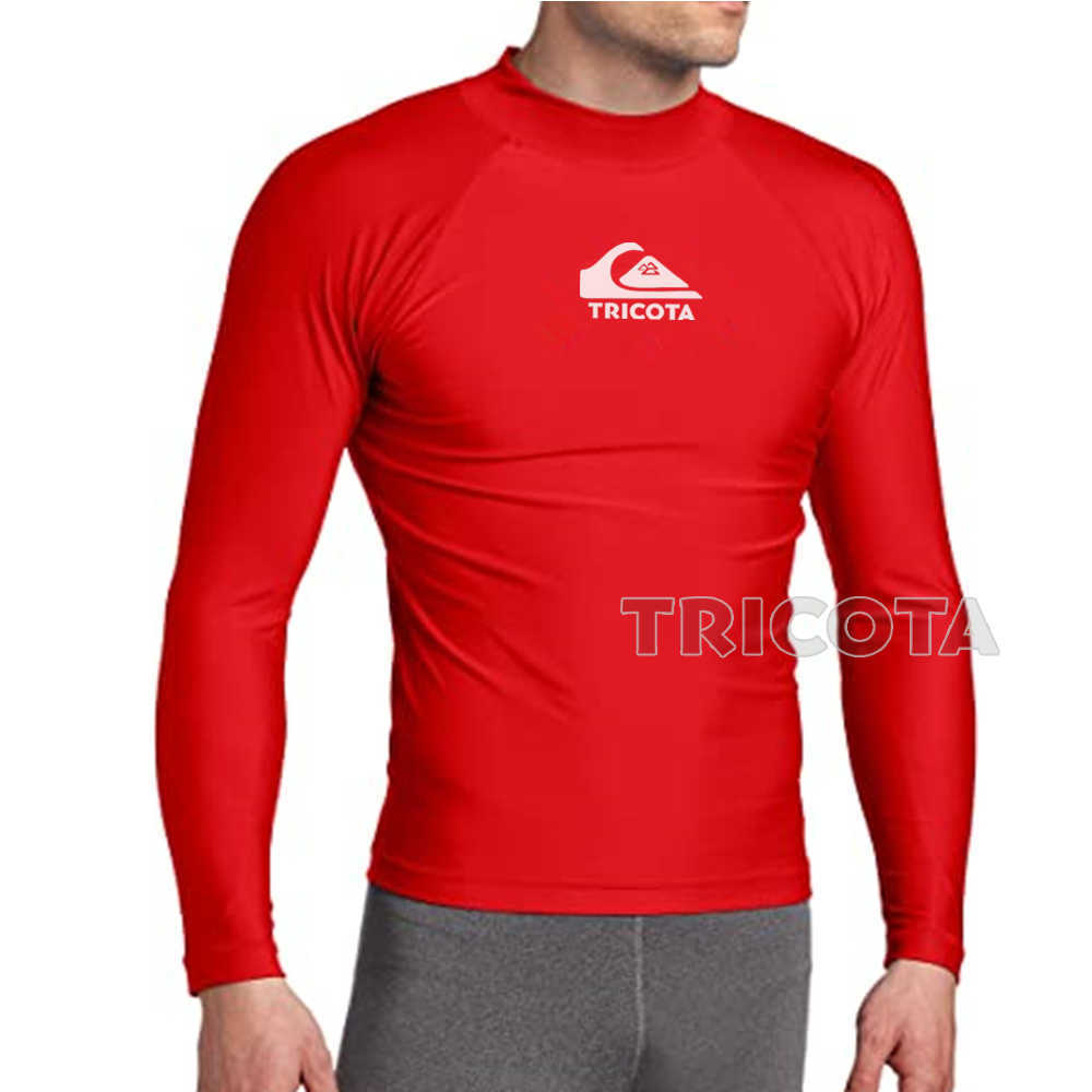 Wetsuits Drysuits Men Swimming Surfing Shirt Clothing Water Sports Rashguar Diving Tops Long Sleeve UV Protection Swimwear Beach Wear Surf Bathing J23