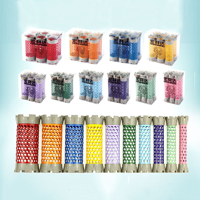 Hair Rollers 6pcs/set Aluminum Material Core Hair Perm Rods Anion Metal Hair Rollers Curlers Wave Marcel Hollow Core Bar Hair Care Tool UN718 230505