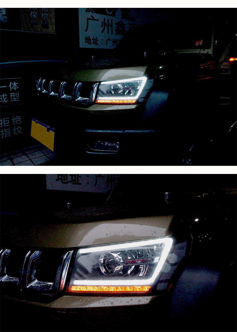 LED Front Headlights For BEIJING BJ40 Upgrade BJ40plus LED Turn Signal Running Lights Xenon Lens Auto Lamp