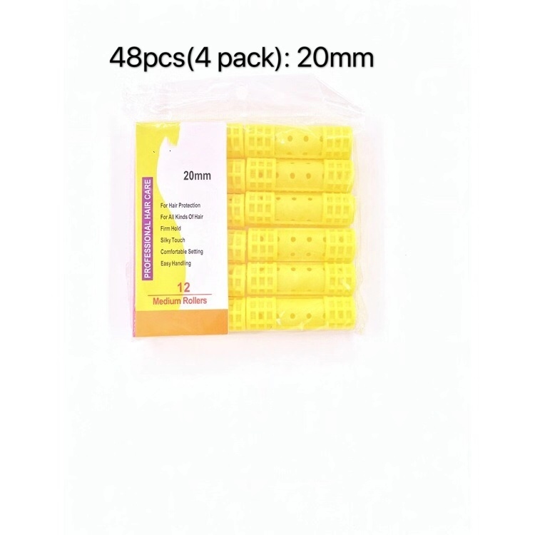 Hair Rollers 40-48pcs 6 Size Random Color Hairdressing Home Use DIY Steam Magic Hair Roller Self-Adhesive Rollers Curler Roller Curler 230505