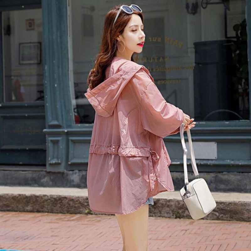 Women's Jackets Fashion Women's Sun Protection Clothing Summer Thin Coat Sun Protection Breathable Casual Hooded Jacket Female Outerwear Top