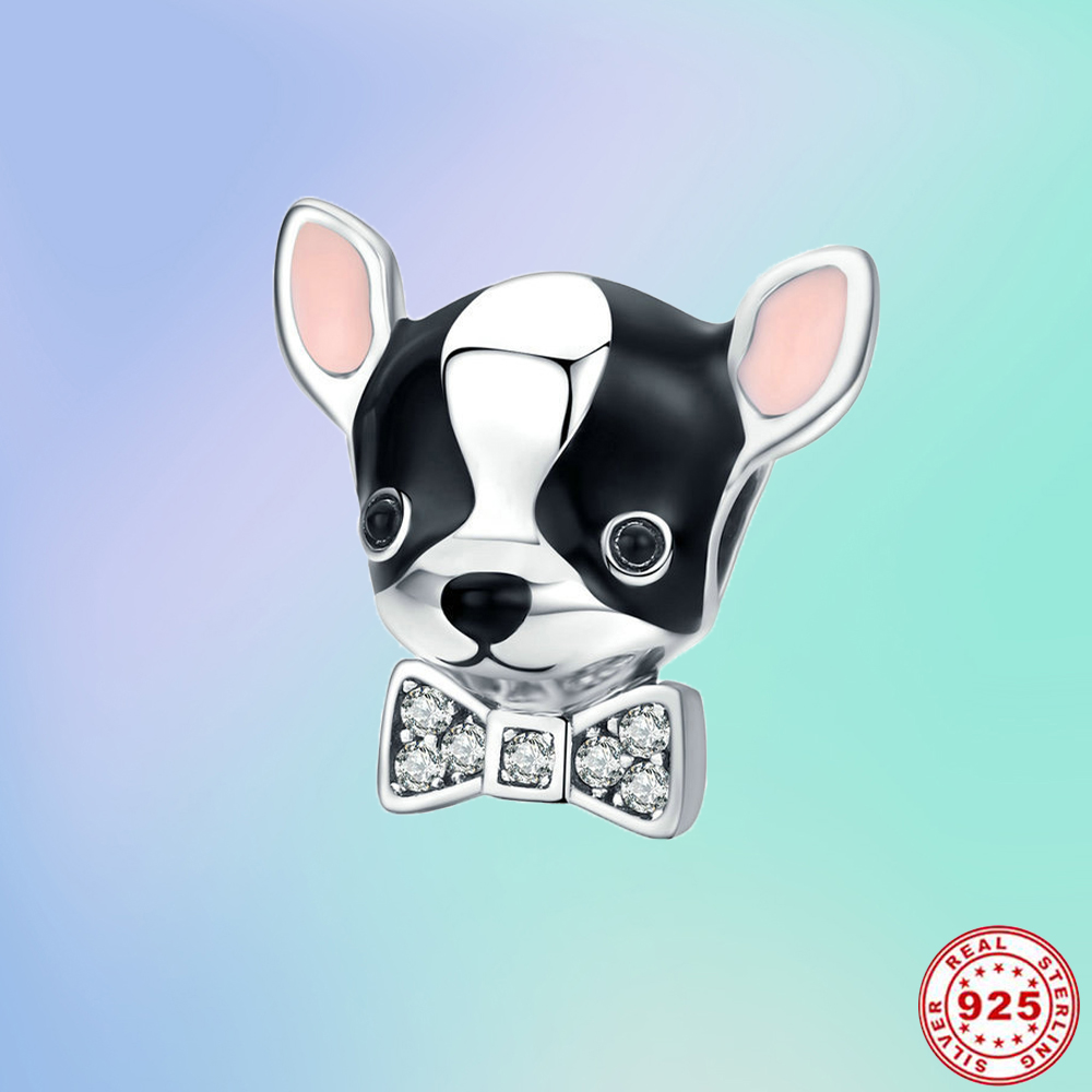 925 Sterling Silver Cute Dog Puppie Cat' Claw Pendant Charm I Suitable for Women' Bracelet Necklace Diy Jewelry Gift