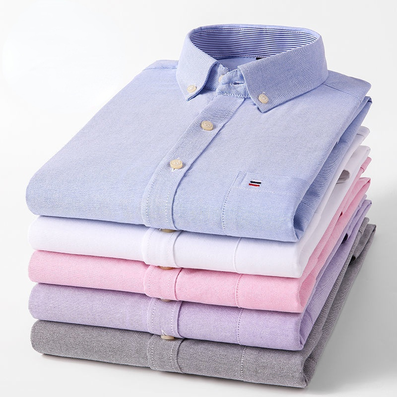 Men's Casual Shirts 100% Cotton Men's Short Sleeve Oxford Shirt Summer Plaid Shirts Man Casual Comfortable Fashion Striped Shirts Plus 23050