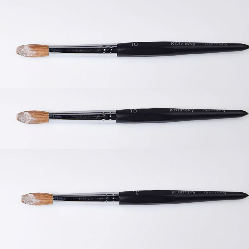 Nail Brushes Six Angles Black Kolinsky Acrylic Brush for Manicure Powder Crimped Salon s Supplies Professional Tool 230505