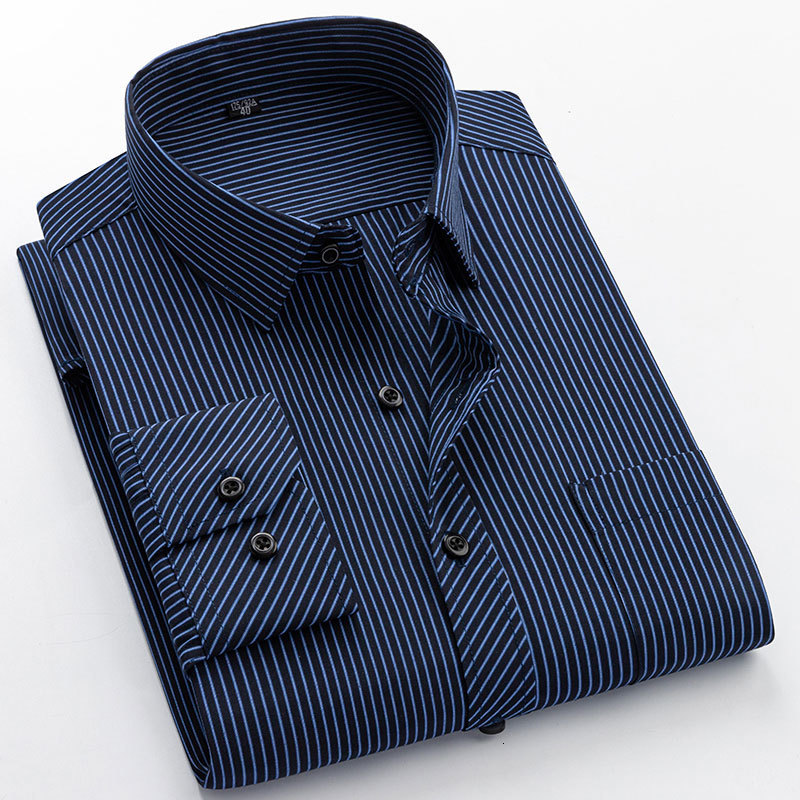 Men's Casual Shirts Men's Stripe Dress Shirts Plus Size 8XL 7XL Long Sleeve Work Clothing Regular Fit Social Work Business Office Smart Casu