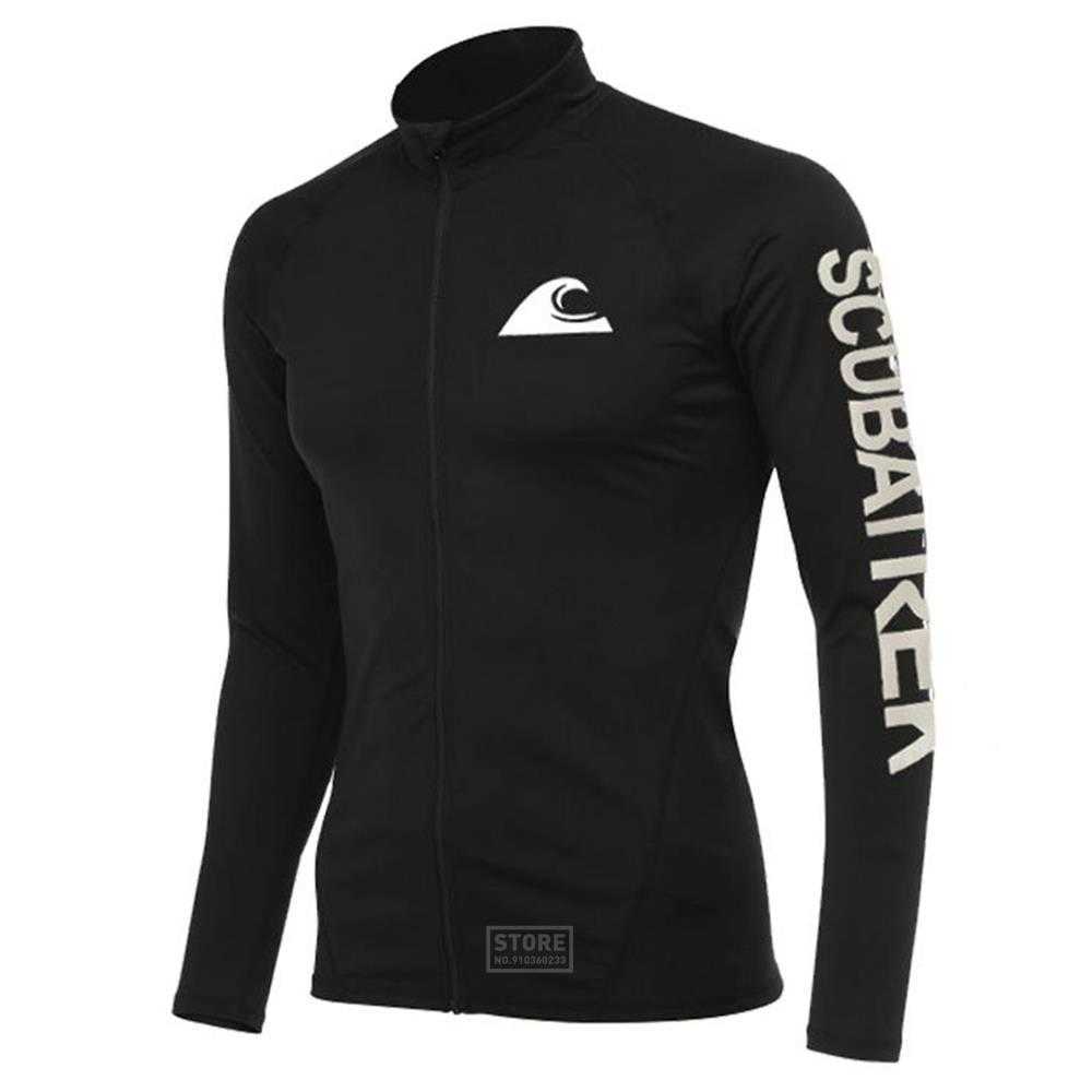 Wetsuits Drysuits Men Swimsuit Swimming Tshirt Beach UV Protection Swimwear Rash Guard Long Sleeve Surfing Diving Swimsuit Surf Tshirt Rashguard J2305