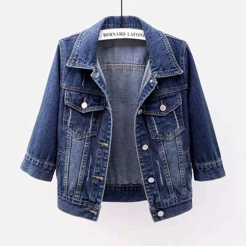 Women's Jackets New Summer Women Denim Jacket Blue Color Casual Short Denim Coat Female Jeans Jackets Outerwear Casaco Jaqueta Feminina 230505