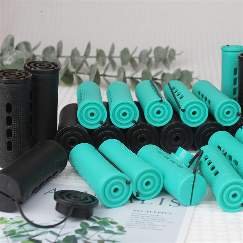 Hair Rollers Large Perm Rods Set 20 pcs Green Black Jumbo Natural Hair Cold Wave Long Short Hair Roller Hair Curlers Hairstyle Hairdressing 230505