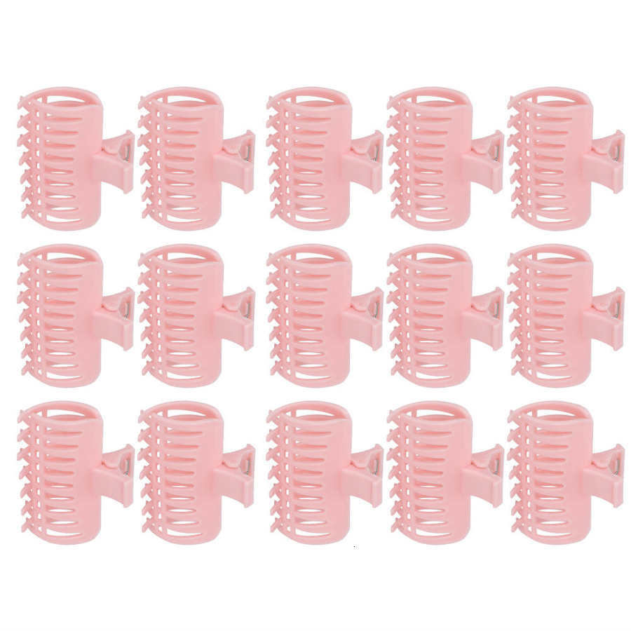Hair Rollers 15Pcs/Set Hair Curler Roller Large Grip Clips Curlers Hairdressing DIY Tool Styling Hair Curlers Pink Color Rollers Accessories 230505
