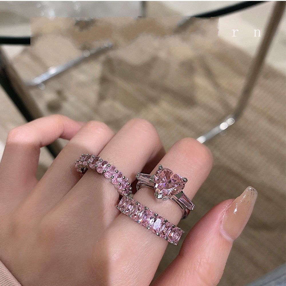 Handmade Ring sets Pink AAAAA Zircon 925 sterling silver Party Party Wedding band Rings for Women Engagement Jewelry Gift
Handmade Ring sets Pink AAAAA Zircon 925 sterling silver Party Party Wedding band Rings for Women Engagement Jewelry Gift