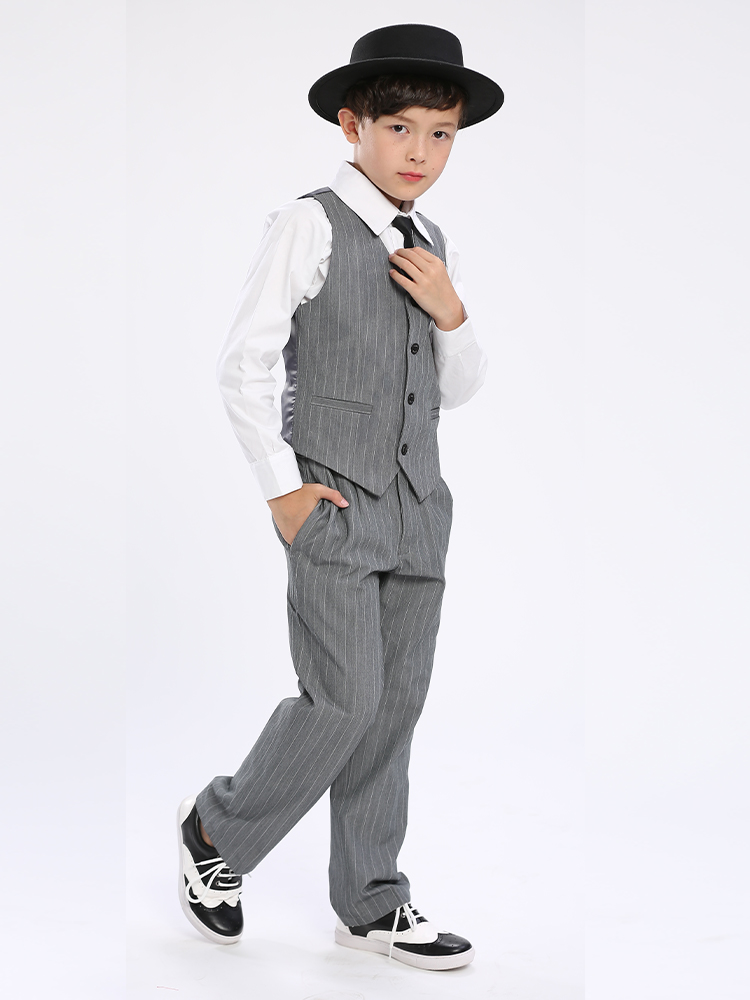 Popping Street Dance Striped Wide Leg Pants Boy Medium Loose Guy Letter Locking Pant Hip Hop Children and Adult Suit Trousers