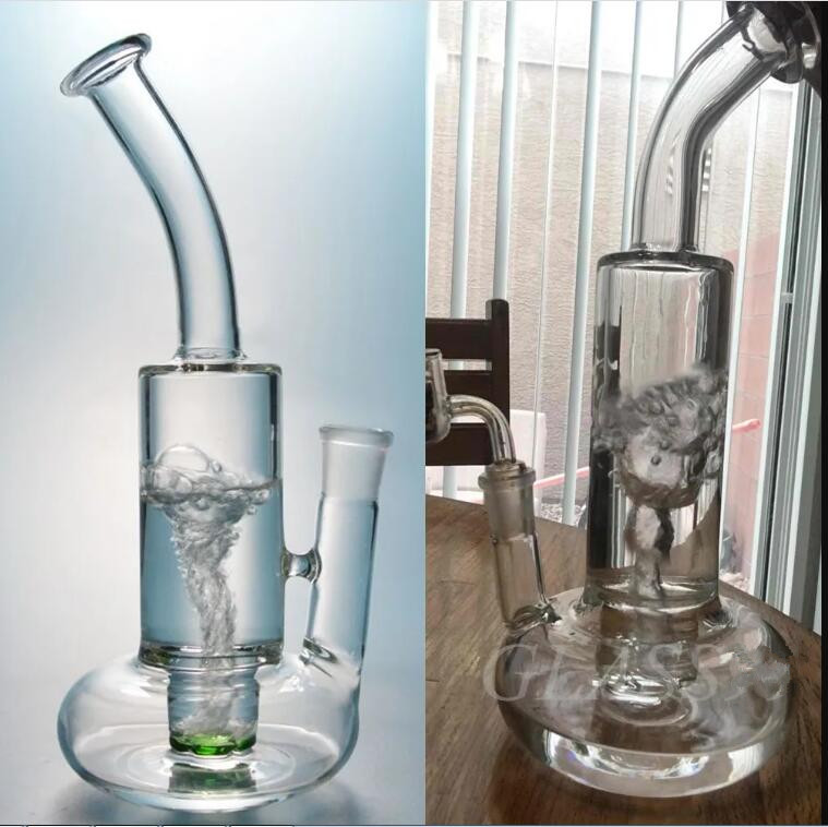 Heady Tornado Bong Hookahs Glass Water Pipe Cyclone Percolator Glasses Recycler Beaker Water Bongs Dab Rig with 18mm joint