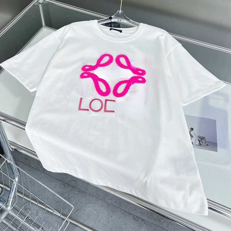 23ss cotton t shirt women short sleeved tshirt 3d embroidery letter sweatshirt loe designer t shirts round neck tee pullover shirts, White
23ss cotton t shirt women short sleeved tshirt 3d embroidery letter sweatshirt loe designer t shirts round neck tee pullover shirts, White