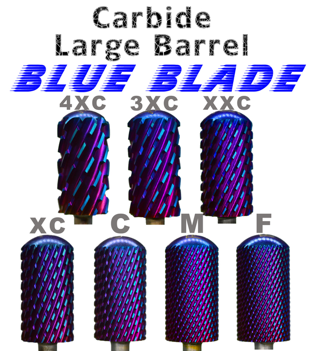 Nail Art Equipment NAILTOOLS Tungsten 66 Large Round Top Blue Blade Carbide Strongest Barrel Drill Bit and remover for Powder 230505