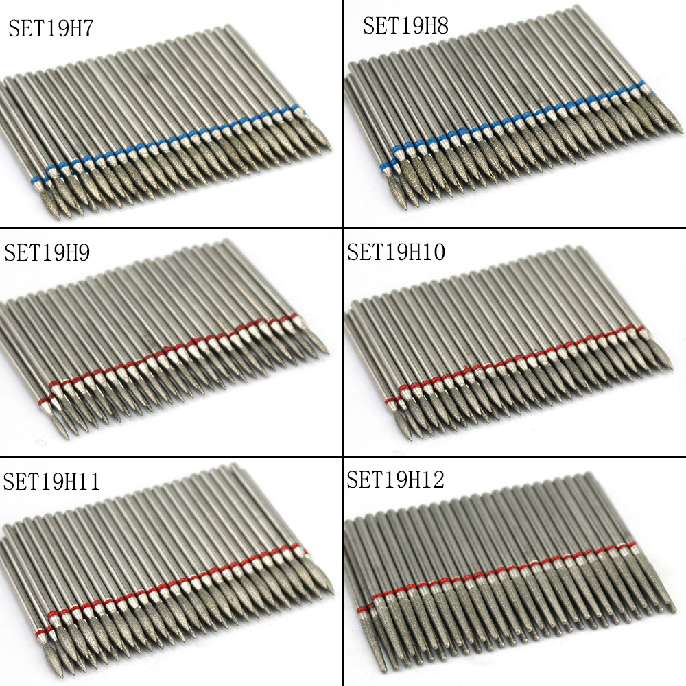 Nail Art Equipment 50pc Diamond Drill Cuticle Clean Bit Set Milling Cutter for Manicure Electric Bits Accessories Dead Skin Remove 230505