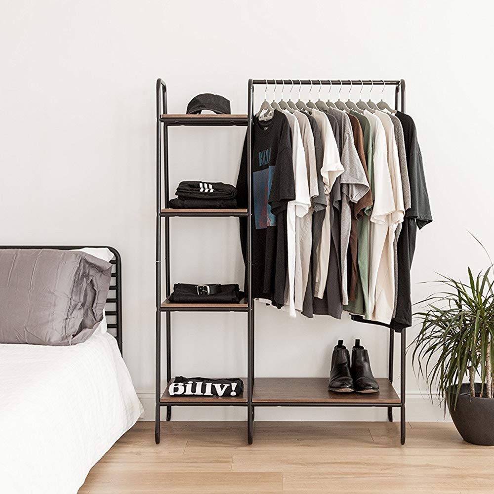 Garment Rack Home Storage Rack Hanging Clothing Bar with Multi Wooden Shelves 60 x 40
Garment Rack Home Storage Rack Hanging Clothing Bar with Multi Wooden Shelves 60 x 40