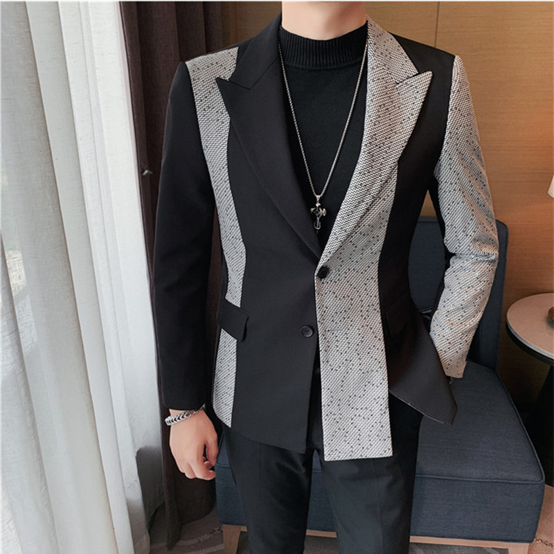 Men's Suits Blazers Men's Spring Color Scheme Business Office Tuxedo Fashion Casual Dress Suit Coat High Quality Blazers Jacket S-4XL 230506