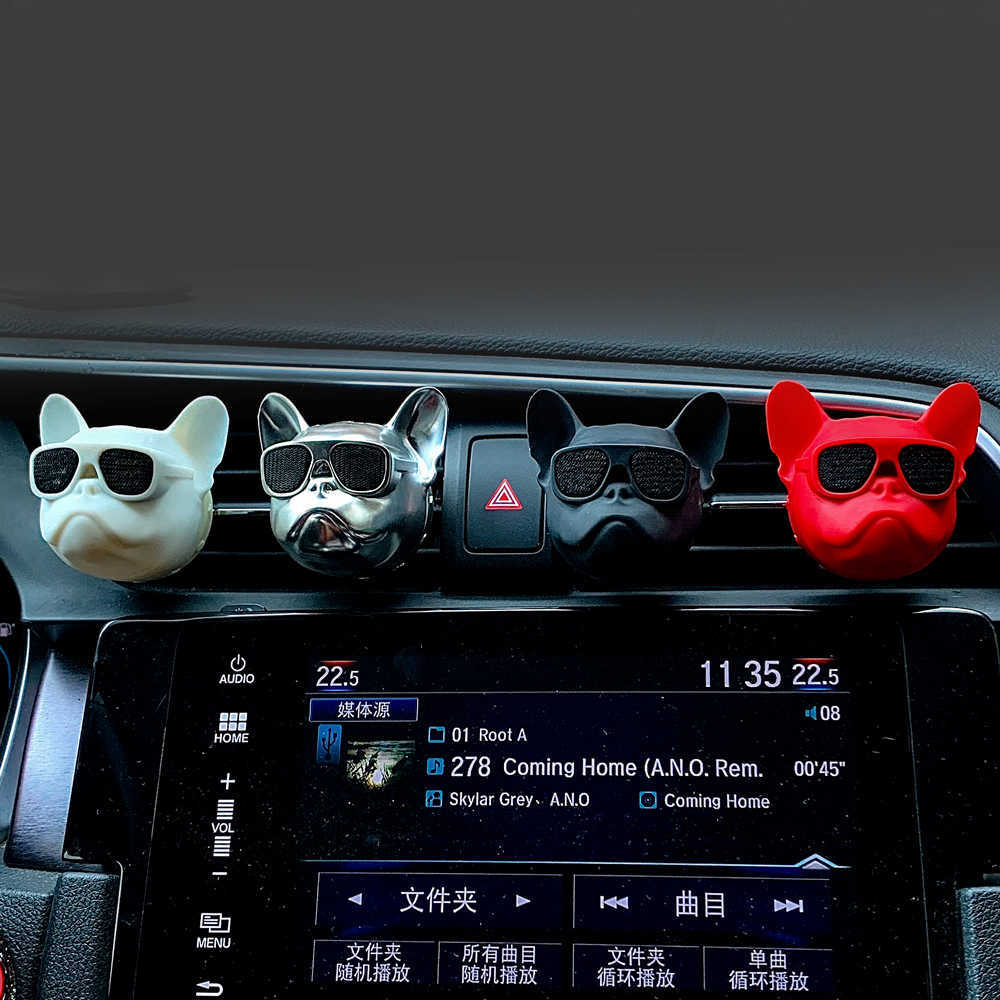 New New Creative Bulldog Car Parfum Air Refresher Car Scent Car Perfume Fragrance Clip Auto Vent Air Freshener Car Accessories