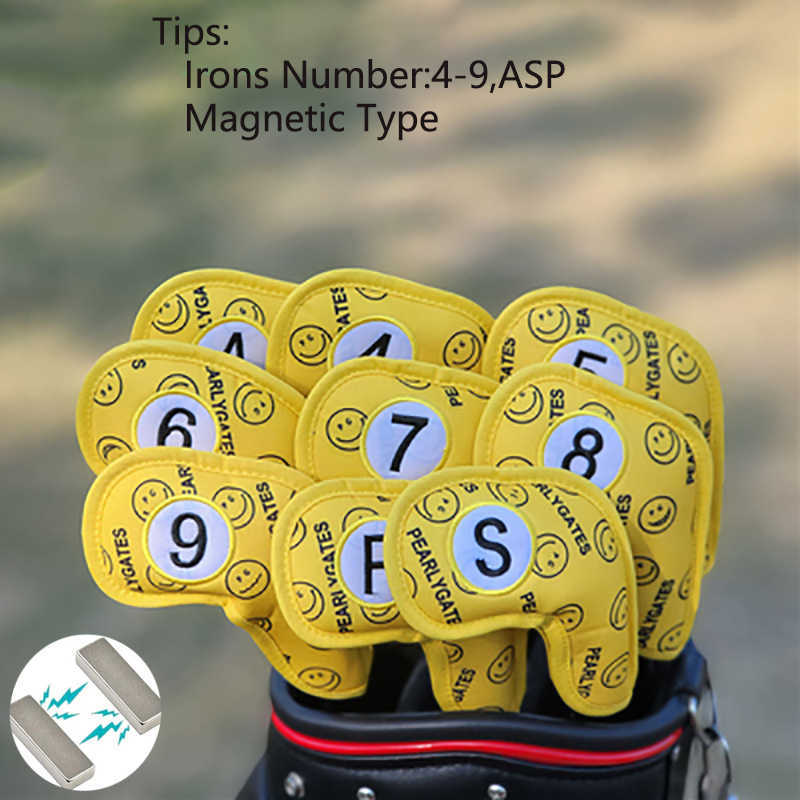 Other Golf Products Golf Wood Iron Headcovers Set Pearly Gates Golf Covers For Driver Fairway Hybrid Woods Irons Golf Club Protector Set J230506