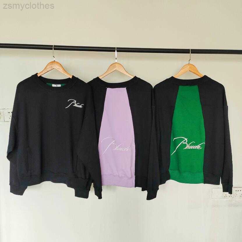 Men' Hoodies Sweatshirts RHUDE Patchwork Embroidered Vintage Crewneck Terry Sweatshirt Men Women 1 1 High Quality Oversized Crewneck Sweatshirt Pullover, Green
Men' Hoodies Sweatshirts RHUDE Patchwork Embroidered Vintage Crewneck Terry Sweatshirt Men Women 1 1 High Quality Oversized Crewneck Sweatshirt Pullover, Green