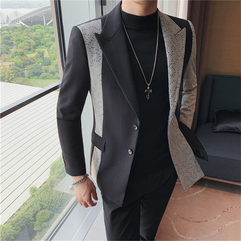 Men's Suits Blazers Men's Spring Color Scheme Business Office Tuxedo Fashion Casual Dress Suit Coat High Quality Blazers Jacket S-4XL 230506
