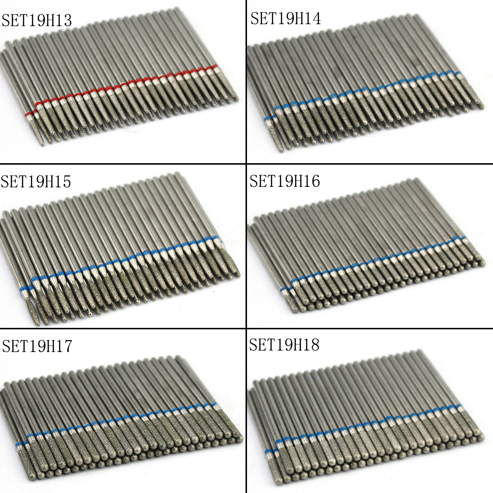 Nail Art Equipment 50pc Diamond Drill Cuticle Clean Bit Set Milling Cutter for Manicure Electric Bits Accessories Dead Skin Remove 230505