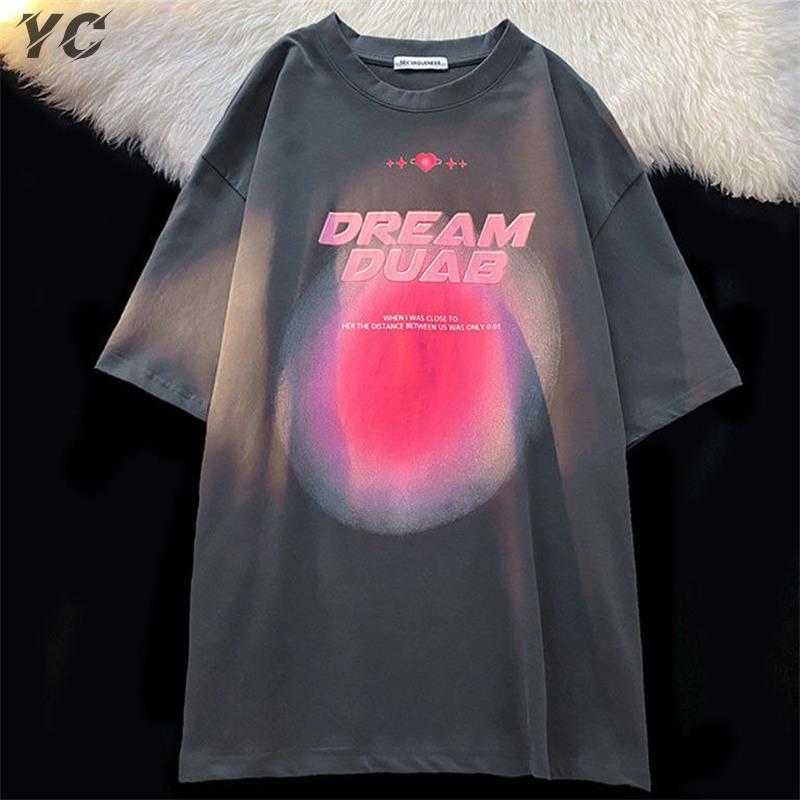 Women's T-Shirt Harajuku Hip Hop T Shirt Unisex Funny Printed Tshirt Streetwear Summer Mens And Female Short Sleeve Cotton TShirt BF Vintage Z050