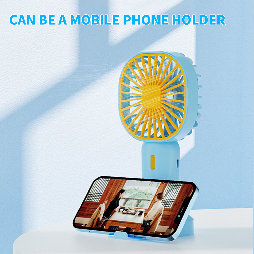 Portable Handheld Fan Rechargeable Cooling Mini USB Fan With Phone Holder For Summer Office Home Outdoor Cooler Fan Desk Fans