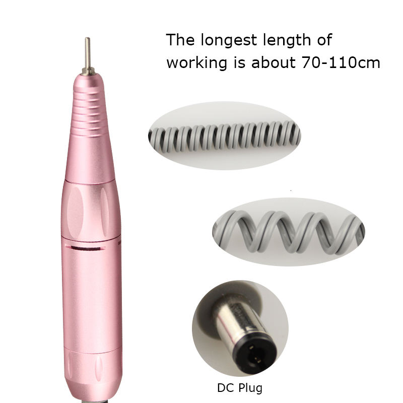 Nail Art Equipment Professional Electric Manicure Machine Stainless Steel Handle 35000RPM Drill Accessory Tool b230505